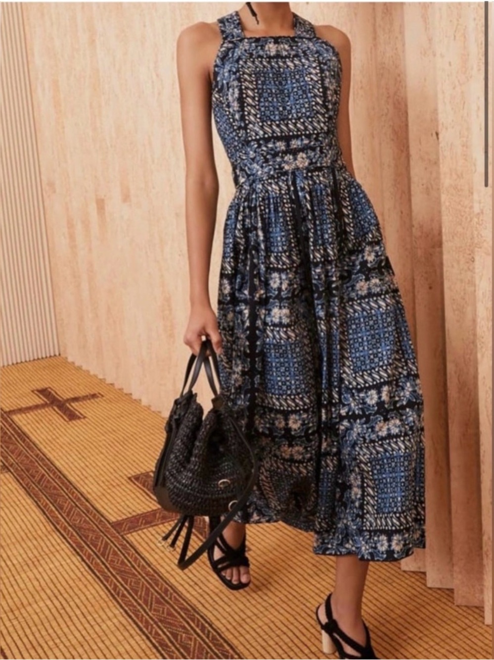 Ulla Johnson Kerani Apron Dress in Azure - 8